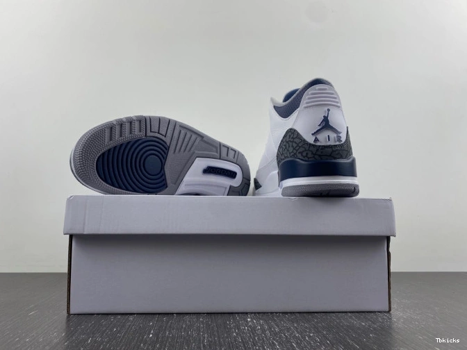 Reps TBK Jordan 3 Midnight Air CT8532-140 Navy 0824